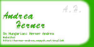 andrea herner business card